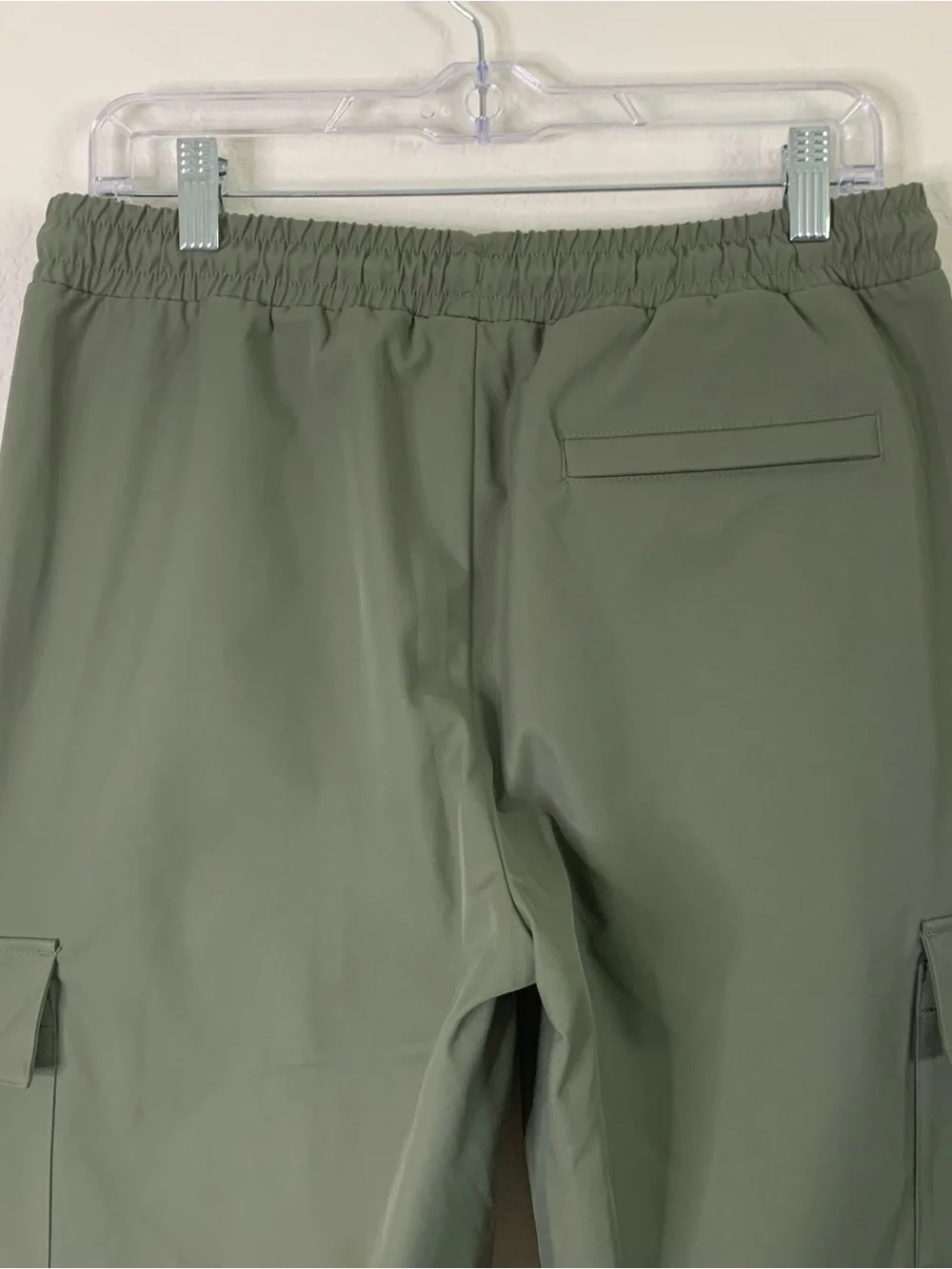 Reiss Mens green lavenham drawstring cargo ankle zip joggers 30